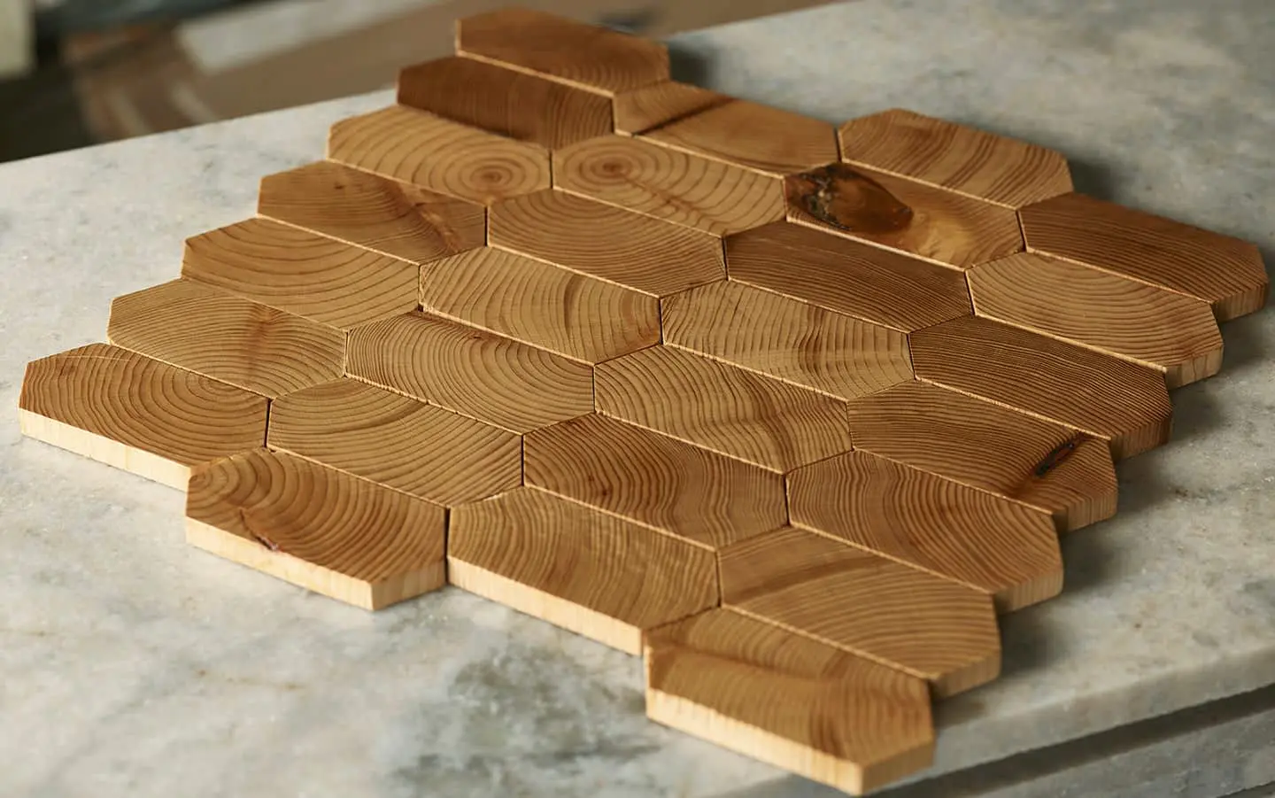Front-Geometrical-HoneycombForest_Elements_Mosaic_Wood_Wall_Tiles