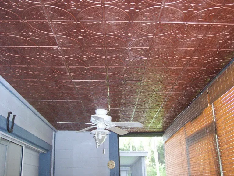 309-ceiling-faux-tin-design-painted
