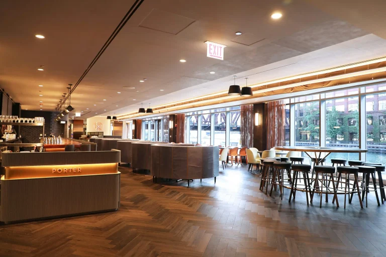 383 white oak tambour paneling - with a grey wash finish
