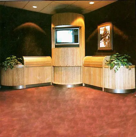 Solid Wood Red Oak Tambour Media Console